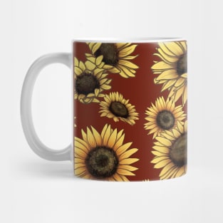 Sunflower Pattern Mug